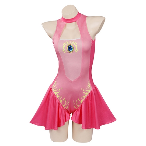 Princess Peach Swimsuit Cosplay Costume Super Mario Movie