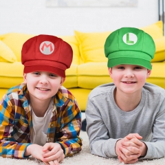 Super Mario Luigi Baseball Cap-Super Mario Bros. Adult Child 2 Pieces