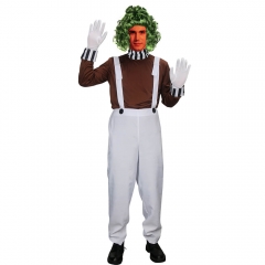 Adult Willy Wonka Oompa Loompa Cosplay Costume Wig-Charlie and the Chocolate Factory