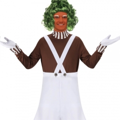 Deluxe Oompa Loompa Cosplay Costume With Wig-Charlie and the Chocolate Factory