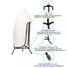 Fasunry 6 Pack Upgraded Plate Display Stands, 8 Inch Anti-Slip Iron Photo Holder Stands Book Display Stands, Compatible 9 to 12 Inch Decorative Plates, Picture Frames and Artworks