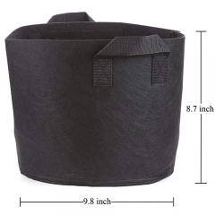 Fasunry Grow Bags 3 Gallon, 5 Pack Durable Fabric Planting Pots with Strap Handles, Perfect for Vegetables and Fruits