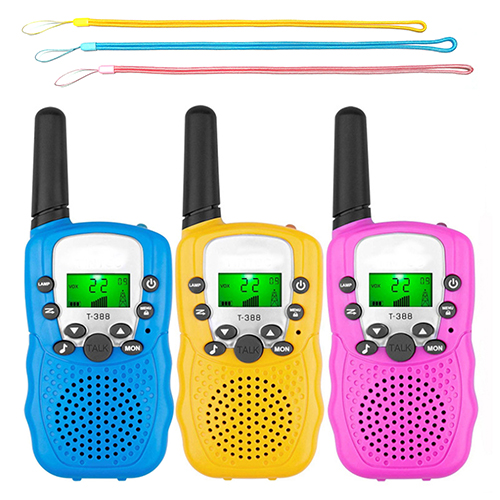 Fasunry Walkie Talkies, 3 Pack Walkie Talkies for Kids, 22 Channels Radio Toy, 3 Miles Range with LCD Screen Flashlight for Outside Adventures, Camping, Hiking