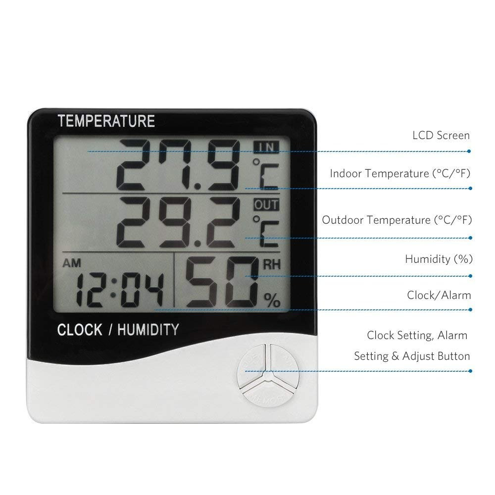 INDOOR OUTDOOR THERMOMETER HYGROMETER