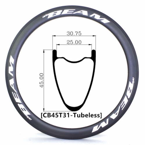 [CB45T31-700C] Only 420g NEW CX Gravel Bike 45mm Depth 700C Carbon Fiber Road Rim Tubeless Hookless carbon rims