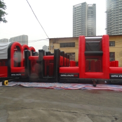 Triple Lanes Inflatable Race Obstacle Course