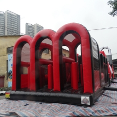 Triple Lanes Inflatable Race Obstacle Course