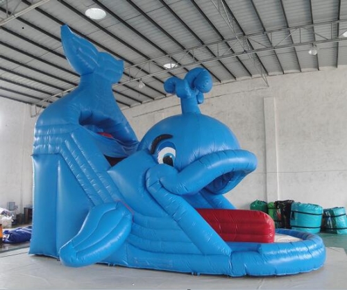 Blue Whale Inflatable Slide