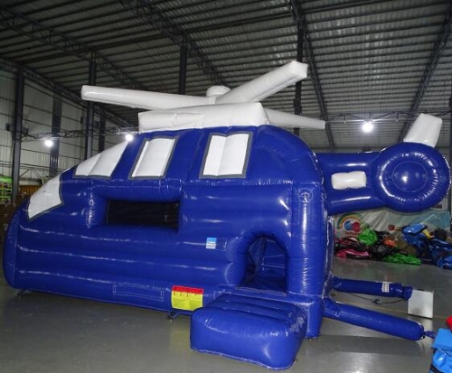 Inflatable Helicopter Bouncy Castles with Slide for Sale