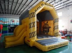 Gold Rush Cheer Bouncy Castle With Slide