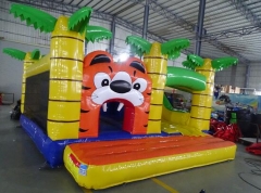 Lion Bounce House Castle with Slide