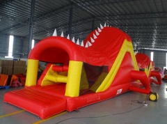 Red Lizard Inflatable Obstacle Course Bounce House for Sale