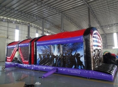 42ft Disco Inflatable Bouncy Castle Obstacle Course