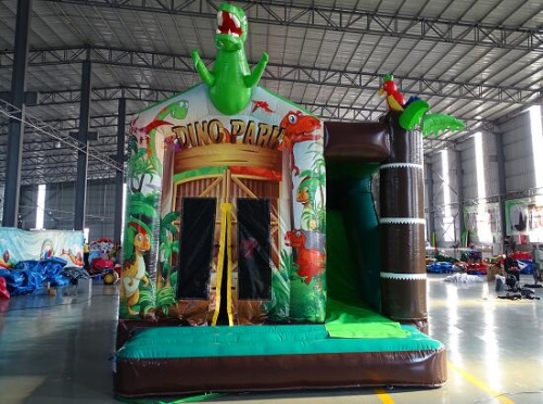 Dinosaur Disco Bouncy Castle with Slide
