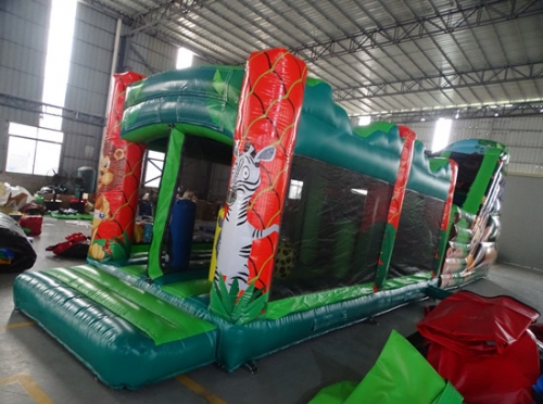 15m Jungle Inflatable Obstacle Course for Sale