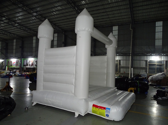 white wedding bouncy castle