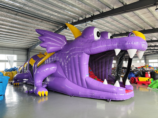 Hot Sale EN14960 Purple Dragon Castel Bounce House Dragon for Sale