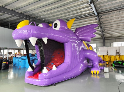 Hot Sale EN14960 Purple Dragon Castel Bounce House Dragon for Sale