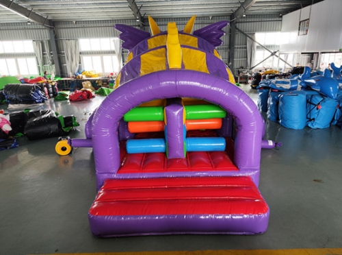 Hot Sale EN14960 Purple Dragon Castel Bounce House Dragon for Sale