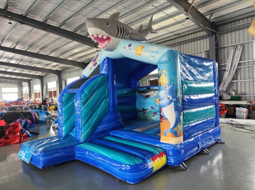 Shark Inflatable Bouncy Castle Shark Bounce House with Slide