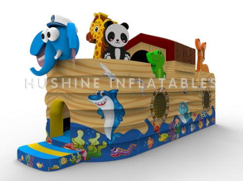 Captain Elephant Pirate Ship Bounce House