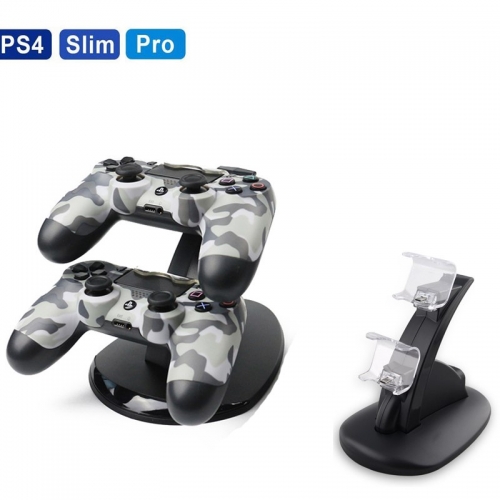 PS4 PS 4 Game Micro Dual Controller Holder Stand with Charger 2 LED Micro USB Charging Dock Station For Sony Play Staion 4