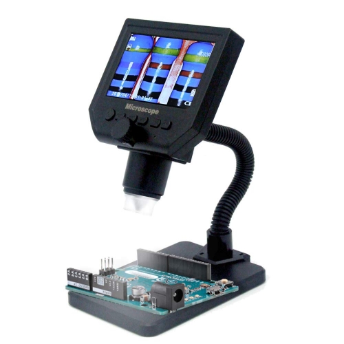 G600 Portable LCD Digital Microscope with High Brightness 8 LEDs and Built-in Lithium Battery