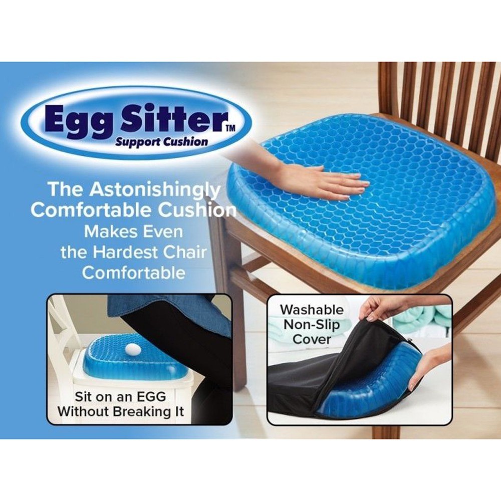 The Egg Sitter Large Gel Seat Cushion for Long Sitting, Gel Cushion fo