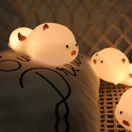 Stay Cute Pig Pat Silicone Bedroom Bedside Night Light