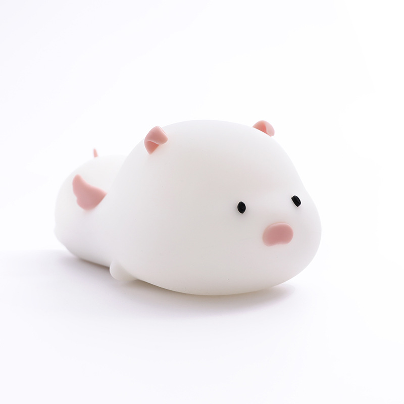 Mini Pig Silicone Lamp Cute Night Light Battery Operated - A Store