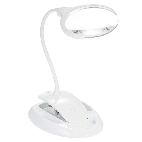 Jiusion Wireless LED Magnifying Desk Lamp with Clamp 3X / 8X Wide Area Magnifier Glasses
