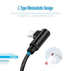 Anyfe 3 in 1 USB Cable,Elbow Nylon Braided USB,High Speed Data and Charging with Micro USB / Type C / Lightning Cables