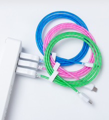 Anyfe Flowing LED Light Up devices Charger Cable,High Speed Data and Charging with Micro USB / Type C / Lightning Cables