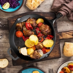 Cast iron fry pan