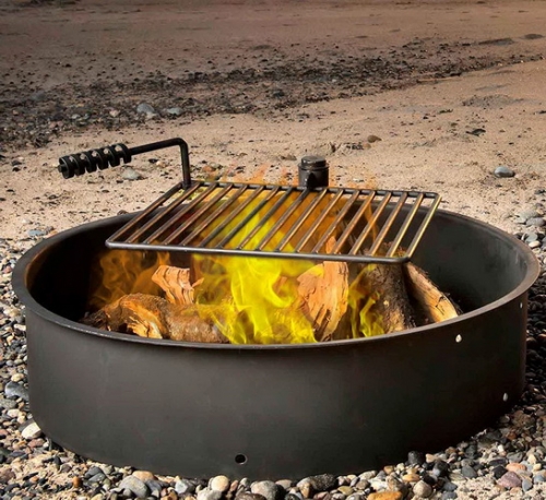 Fire ring with cooking grate