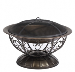 74cm ornate steel fire pit