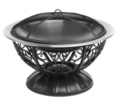 74cm ornate stainless steel fire pit metal outdoor fire pit