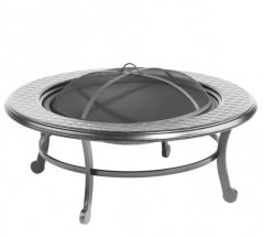 86cm steel fire pit table with cooking grill fire pit grill