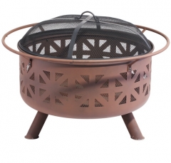 30"-24" outdoor fire pit cauldron wood burning fire pit