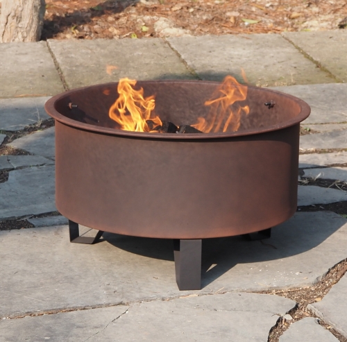 64.5cm Round steel fire pit