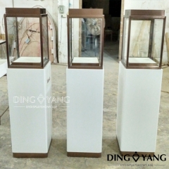 White Glass Jewelry Display Cabinets