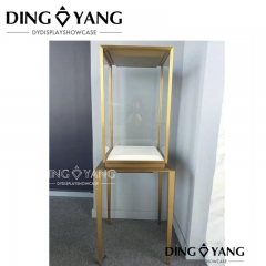 Tall Golden Display Case For Jewelry