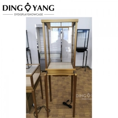 Tall Golden Display Case For Jewelry