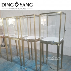 Hairline Brass Glass Jewelry Cabinets