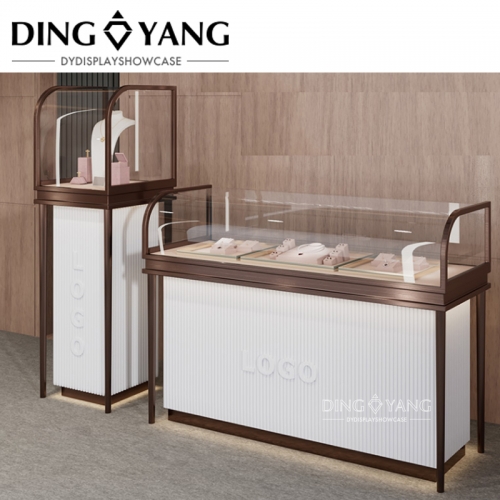 Rose Golden White Jewellery Counter