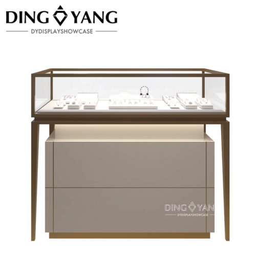 Modern Rectangle Gold Shop Counter