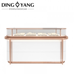 Round Rose Golden Counter Jewelry Display