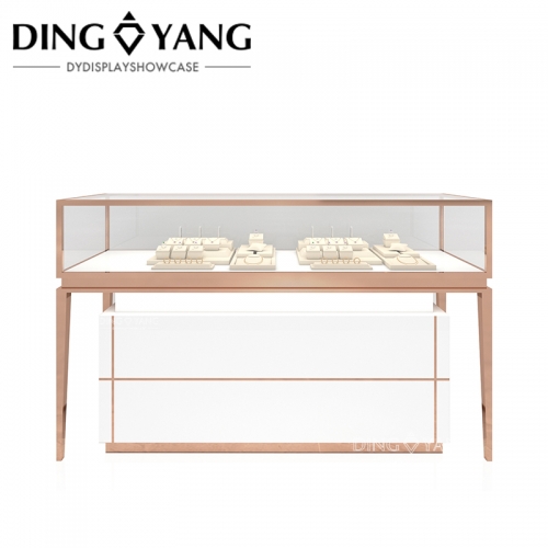 Fashion Glass Wooden Wooden Jewelry Display Case