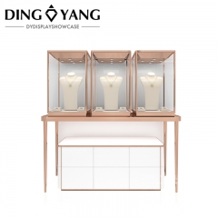 Fashion Glass Wooden Wooden Jewelry Display Case