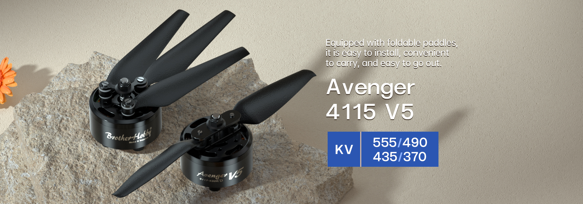 Avenger 4115 V5 370KV/420KV/490KV/555KV Motor(CW)